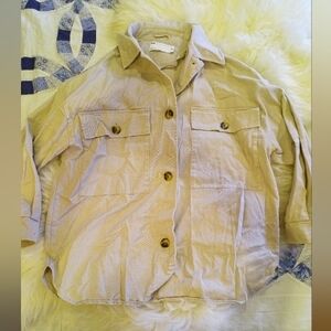 ASOS 100% Cotton Canvas Khaki Chore Jacket Womens 6